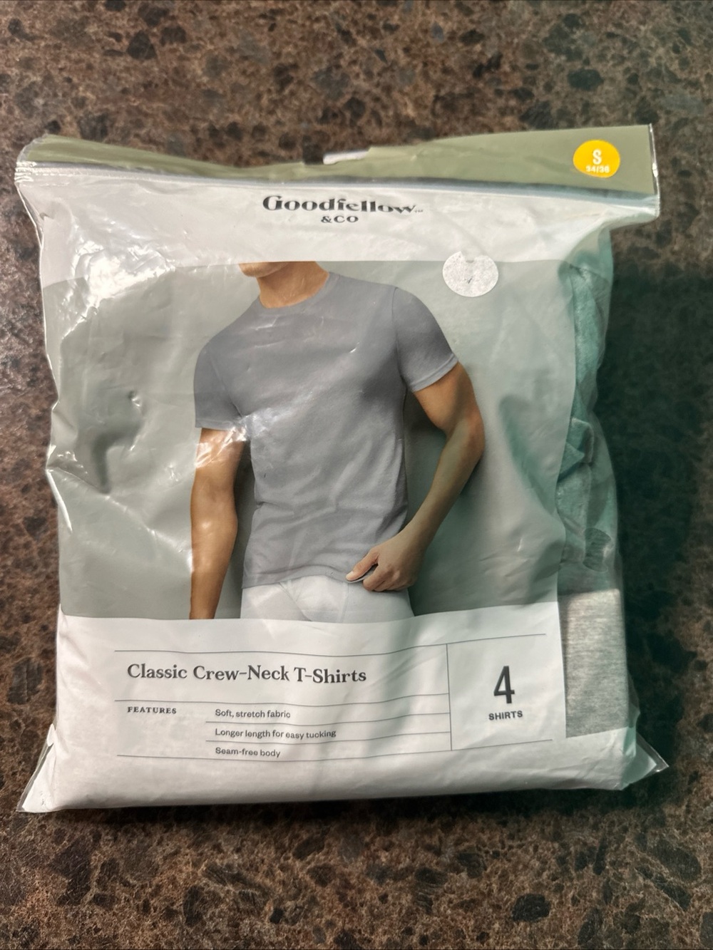 Goodfellow & Co Men’s Classic Crew-Neck T-Shirts - Gray (4-Pack)